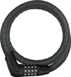Abus Cable Locks ABUS Combination Cable Lock Steel-O-Flex Tresor 6615C 85cm x 15mm With Mount BLK