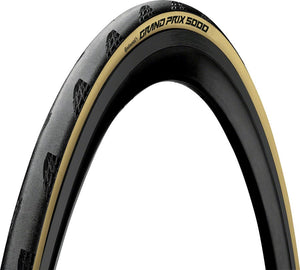 Continental Tires Continental Grand Prix 5000 Tire - 700 x 28 Clincher Folding BLK/Cream BLKChili Vectran Breaker LazerGrip ACT