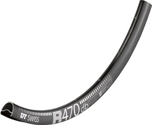 DT Swiss Rims 28H DT Swiss R 470 Rim - 700 Disc, Black