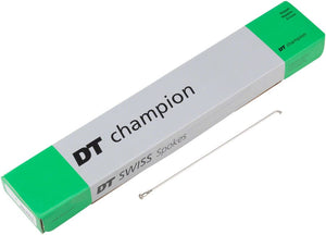 DT Swiss Spokes DT Swiss Champion Spoke: 2.0mm 238mm J-bend Silver Box of 100