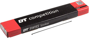 DT Swiss Spokes DT Swiss Competition Spoke: 2.0/1.8/2.0mm 252mm J-bend Black Box of 100