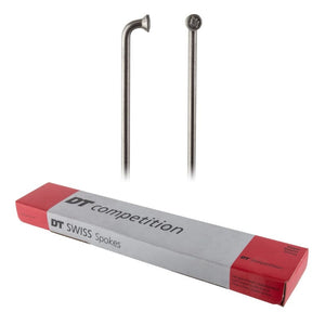 Dt swiss Spokes Dt swiss Competition Spokes J-Bend 2.0/1.8/2.0 283mm Box of 100 Silver No