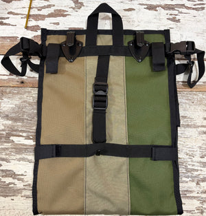 Green Guru Panniers Green Guru Freerider 31L Pannier - Green, Beige, Light Brown