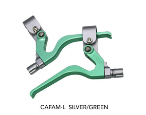 IRD Brake Levers Silver/Green IRD Brake Lever Set Camfam-S (Short Pull)