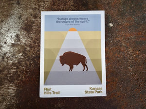 Kin Folk Created Stickers Flint Hills Buffalo Sticker