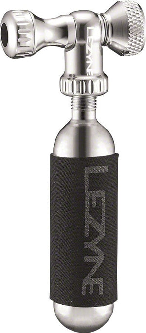 Lezyne CO2 Inflators/Cartridges Lezyne Control Drive Co2 16 gram cartridge machined Slip Fit Chuck Silver