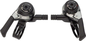 microSHIFT Shifters microSHIFT Thumb Shifter Set 10-Speed Mountain Double/Triple Shimano DynaSys Compatible BLK