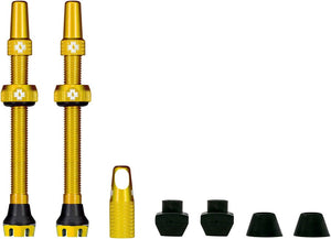 Muc-Off Tubeless Valves Muc-Off V2 Tubeless Valve Kit - Gold 44mm Pair