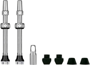 Muc-Off Tubeless Valves Muc-Off V2 Tubeless Valve Kit - Silver 60mm Pair