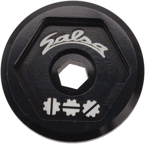 Salsa Headset Top Caps Salsa Split Pivot Dropout Tool Top Cap Black with Black Bolt