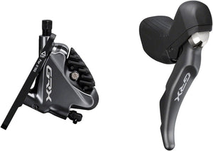 Shimano Brake/Shift Lever - Drop Bar Shimano GRX ST-RX810 Shifter/Brake Lever BR-RX810 Hydraulic Disc Brake Caliper - Right/Rear 11-Speed Flat Mount Caliper