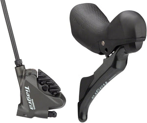 Shimano Brake/Shift Lever - Drop Bar Shimano Tiagra ST-4720/BR-4770 Mechanical Shift/Hydraulic Brake Lever Caliper - Rear Flat Mount Finned Resin Pads BLK
