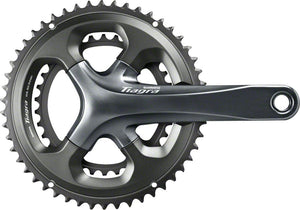 Shimano Cranksets and Arms 165Mm / 52/36T Shimano Tiagra FC-4700 Crankset - 10-Speed 110 Asymmetric BCD Hollowtech II Spindle Interface, Gray