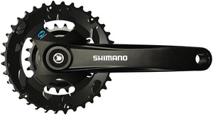 Shimano Cranksets and Arms 175Mm / 51.8Mm Shimano FC-M315-B2 Crankset - 7/8-Speed, Riveted JIS Square Taper Spindle Interface, Black
