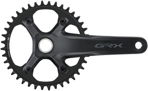 Shimano Cranksets and Arms 40T / 165Mm Shimano GRX FC-RX610-1 Crankset - 12 Speed Hollowtech II Spindle Interface BLK