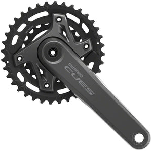 Shimano Cranksets and Arms Shimano CUES FC-U6000-2B Crankset - 175mm 9/10/11-Speed 36/22t Asymmetric 96 BCD Hollowtech II CL 3mm Outboard BLK