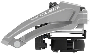 Shimano Front Derailleurs and Parts Shimano CUES FD-U4010-L Front Derailleur - 9-Speed Double Top-Swing Low Clamp Mount 46t Max BLK/Silver