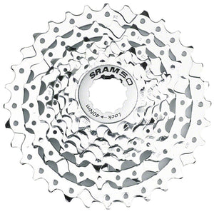SRAM Cassettes and Cogs SRAM PG-850 Cassette - 8 Speed 11-32t Silver