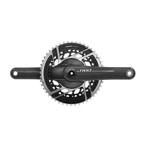 SRAM Power Meter Cranksets SRAM Red AXS 2x Power Meter E1 Power Meter Crankset Speed: 12 Spindle: 28.99mm BCD: Direct Mount SRAM 8 Bolt 50/37 DUB 175mm Black Road