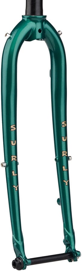 Surly Cyclocross/Hybrid Fork Surly Straggler Thru-Axle Fork - 700c 410mm 1-1/8" Straight Steerer Steel Subtropic Algae