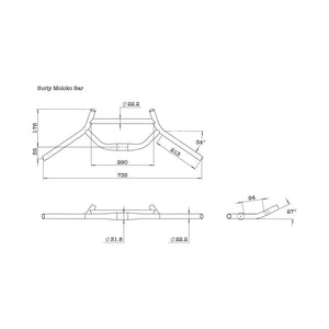 Surly Handlebars Surly Moloko Handlebar 31.8 Black