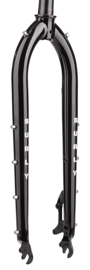 Surly Rigid Forks Surly Cocktail Fork - 27.5" / 29" QRx100mm 1-1/8" Straight Steerer 445mm Axle To Crown Steel BLK