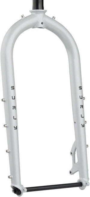 Surly Rigid Forks Surly Moonlander Fork - 24" Steel 12 x 197mm 1-1/8" Straight Steerer Lunar Dust Gray