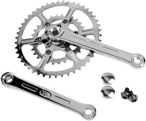 Velo Orange Cranksets and Arms 165Mm Velo Orange New Rando Crankset - 8/9/10-Speed 46/30t 50.4 BCD Square Taper JIS Spindle Interface Polished Stainless