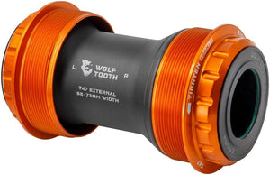 Wolf Tooth Bottom Brackets Wolf Tooth T47 External Bottom Bracket - T47 External 68/73mm For 24mm/Shimano Spindle Orange