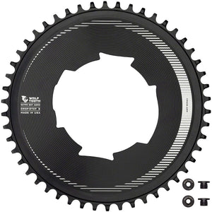 Wolf Tooth Chainrings Wolf Tooth Aero 107 BCD Chainring - 50t Optimized SRAM Eagle Flaptop Chains Drop-Stop B BLK