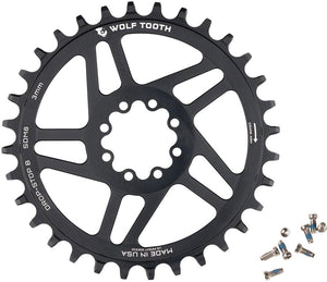 Wolf Tooth Chainrings Wolf Tooth Direct Mount Chainring - 28t SRAM Direct Mount Drop-Stop B For SRAM 8-Bolt Cranksets 3mm Offset BLK