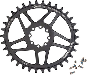 Wolf Tooth Chainrings Wolf Tooth Elliptical Direct Mount Chainring - 32t SRAM Direct Mount Drop-Stop B For SRAM 8-Bolt Cranksets 3mm Offset BLK