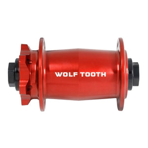 Wolf Tooth Front Hub Wolf Tooth Mountain Front Hub - 15 x 110mm 6-Bolt Red J-Bend 28H