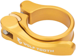Wolf Tooth Seatpost Parts and Accessories Wolf Tooth Components Quick Release Seatpost Clamp - 28.6mm QR Gold