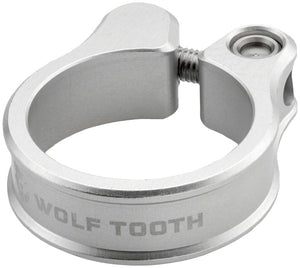 Wolf Tooth Seatpost Parts and Accessories Wolf Tooth Seatpost Clamp - 31.8mm Bolt-On Raw Silver