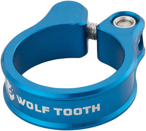 Wolf Tooth Seatpost Parts and Accessories Wolf Tooth Seatpost Clamp - 36.4mm Bolt-On Blue
