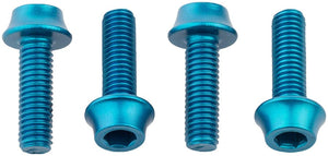 Wolf Tooth Water Bottle Cage Parts Teal Wolf Tooth Water Bottle Cage Bolts - Set/4 Aluminum